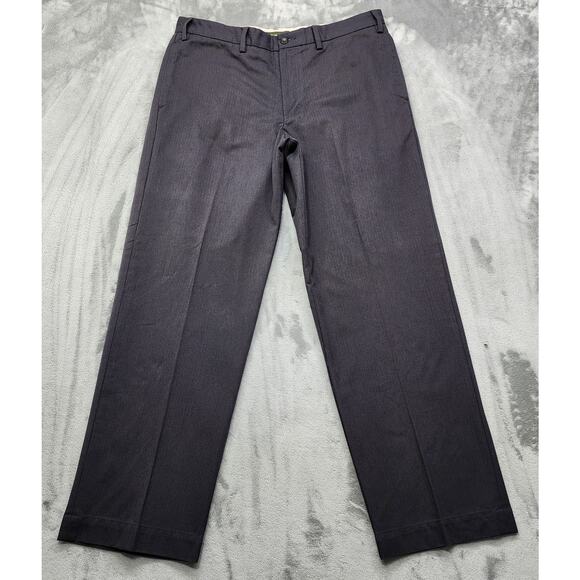 Eddie Bauer Pants Mens 38WX34L Black Relaxed Fit Flat Front Chino Khakis Office - Picture 1 of 14